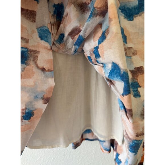 Pinch Womens Ruffle Sleeve Dress Multicolor Abstract Pattern - Picture 6 of 10